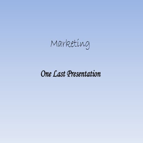 One last presentation