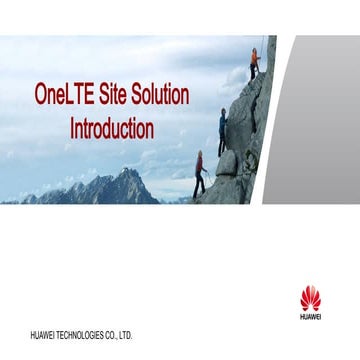 One lte Site  Solution  Introduction.ppt