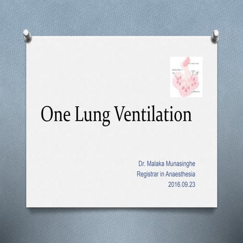 One lung ventilation
