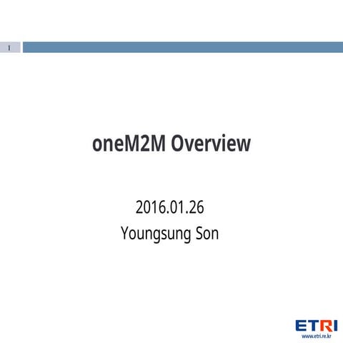 oneM2M overview