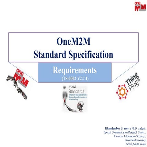 One m2m 2. requirements 