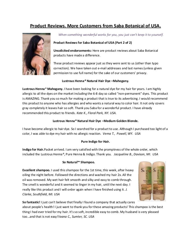Product Reviews More Customers From Saba Botanical Of Usa