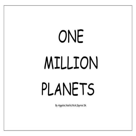 One million planets