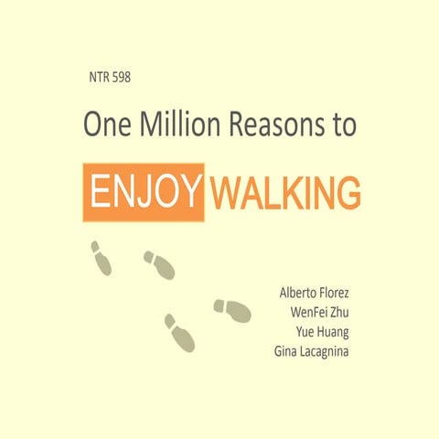 One million reasons to enjoy walking