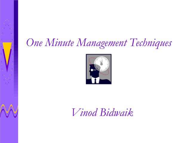 One Minute Management Techniques