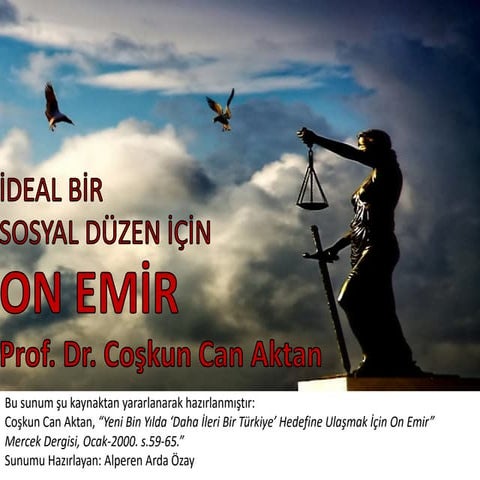 İdeal Bir Sosyal Düzen İçin On Emir
