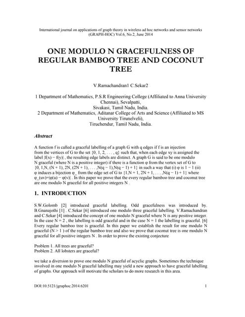 One modulo n gracefulness of