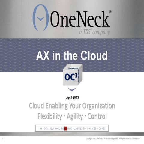 OneNeck AX in the Cloud Webinar Presenation
