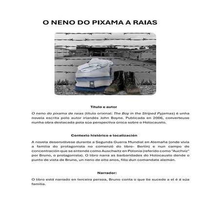 o neno do pixama a raias. traballo litepdf