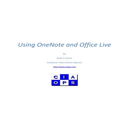 Onenote And Office Live