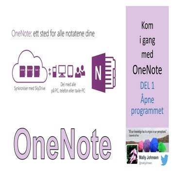 OneNote kurs steg for steg Mally17 | PDF