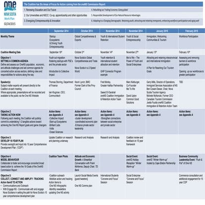 oneNS Coalition Work Plan