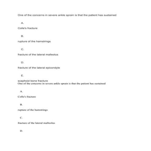 One of the concerns in severe ankle sprain is that the patient has sus.pdf