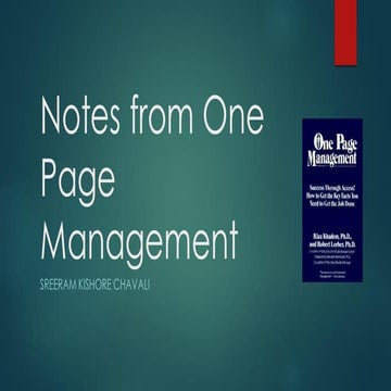 One Page Management