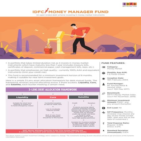 IDFC Money Manager Fund_One pager