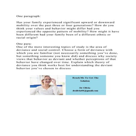 One paragraphHas your family experienced significant upward or .docx