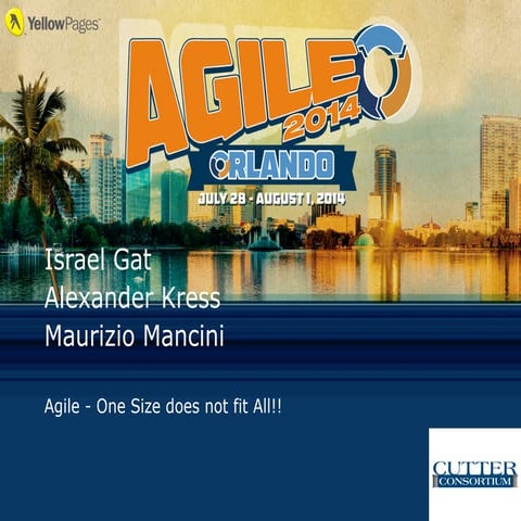 Agile - One Size Does Not Fit All