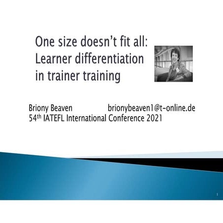 One size doesn't fit all learner differentiation in trainer training briony b...
