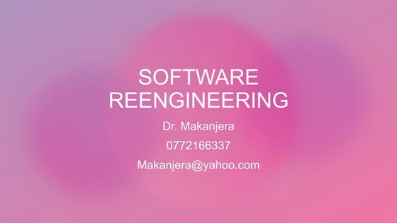 One SOFTWARE REENGINEERING.pptx