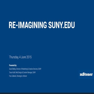 One system two homepages re imagining suny.edu