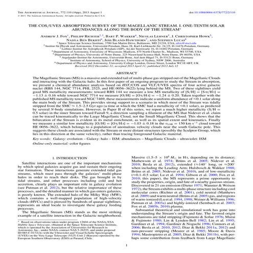 One tenth solar_abundances_along_the_body_of-the_stream
