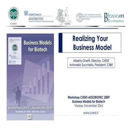 Realizing your Business Model