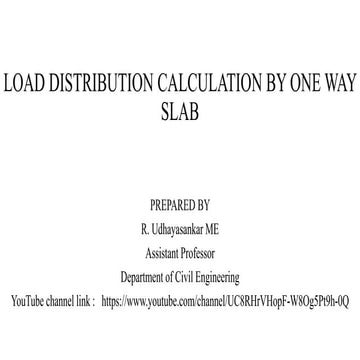 One way slab load calculation 