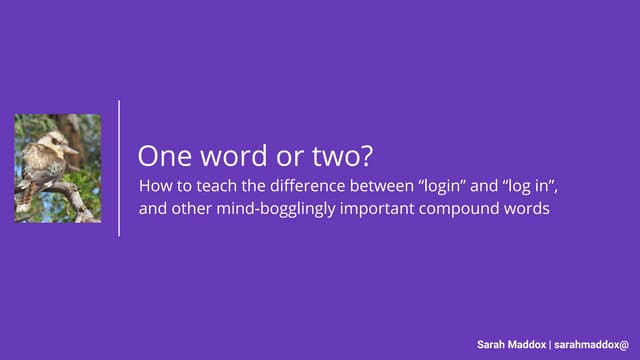 One word or two