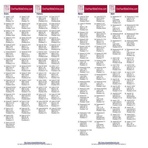 Oneyearbiblereadingplan espanol