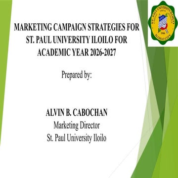 One Year Marketing Plan SPUI for 2026-2027 | PPTX