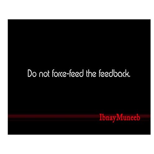 On feedback