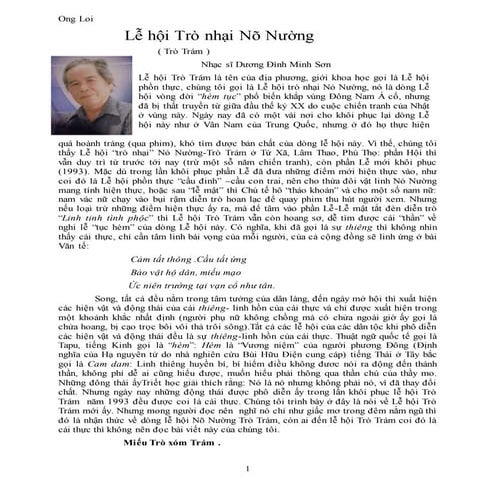 Lễ hội Trò nhại Nõ Nường   (Trò Trám)