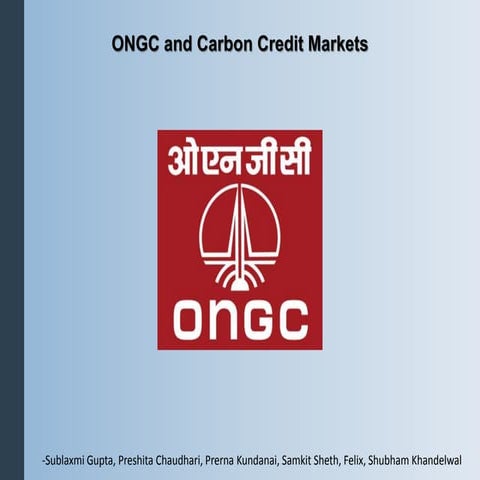Ongc  & carbon credit market