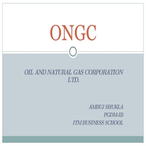 Ongc Strategies