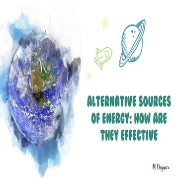 Alternative Sources of Energy
