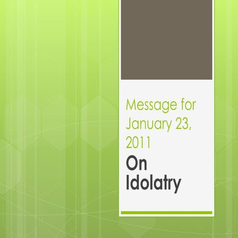 On Idolatry