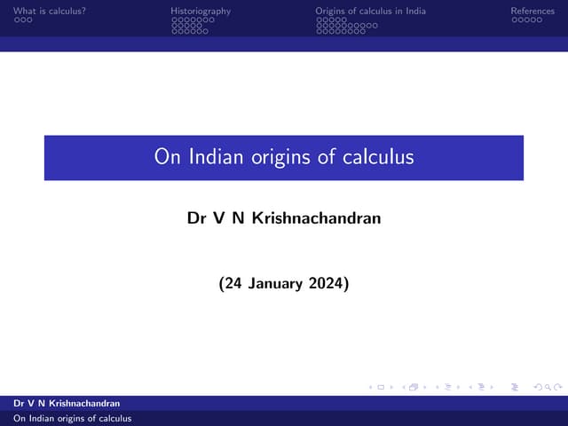 The Untold Story of Indian Origins of Claculus