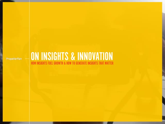 On Insights & Innovation