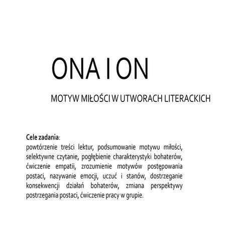 On i ona - motyw miłości