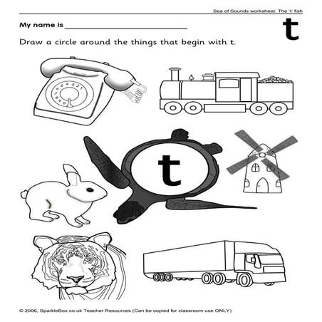 Worksheets T t