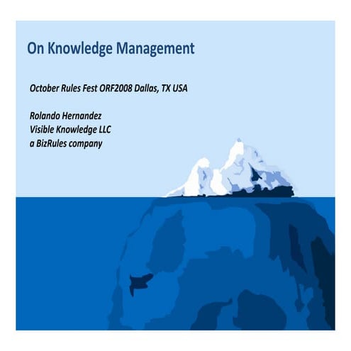 On Knowledge Management