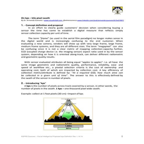 On kps   kilo pixel swath - asprs - armando guevara