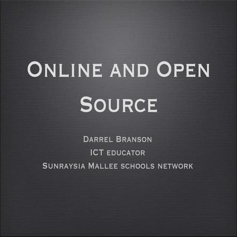 Online and Open Source