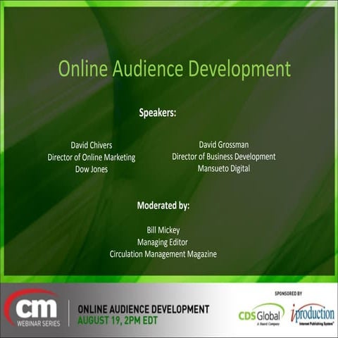 Online Audience Development