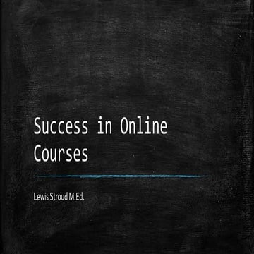 Online class success