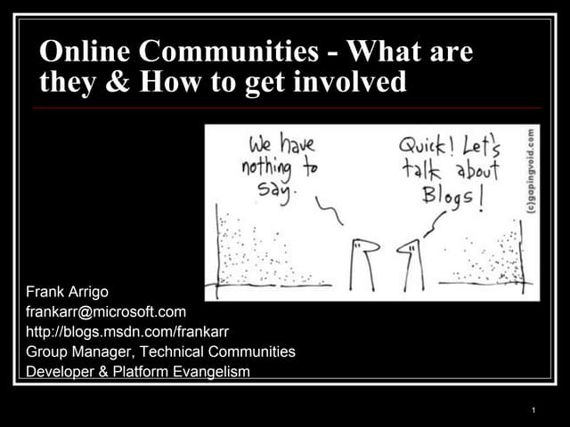 Online Communities – What are they & How