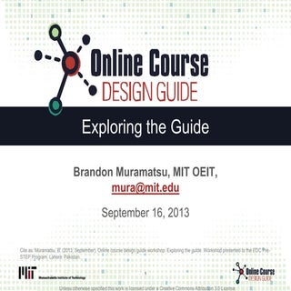 Exploring the Online Course Design ...