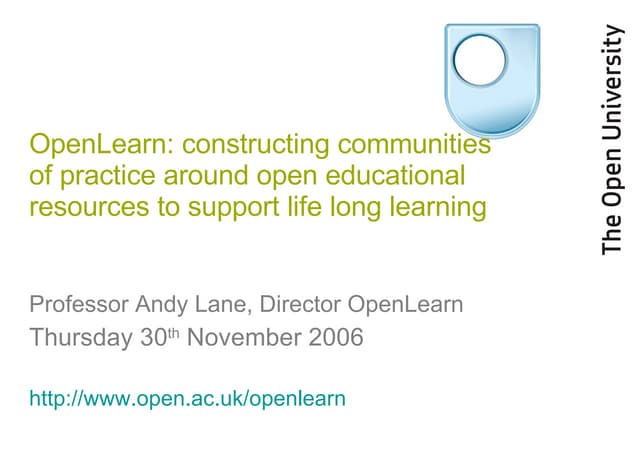 Online Educa Berlin 2006   Andy Lane