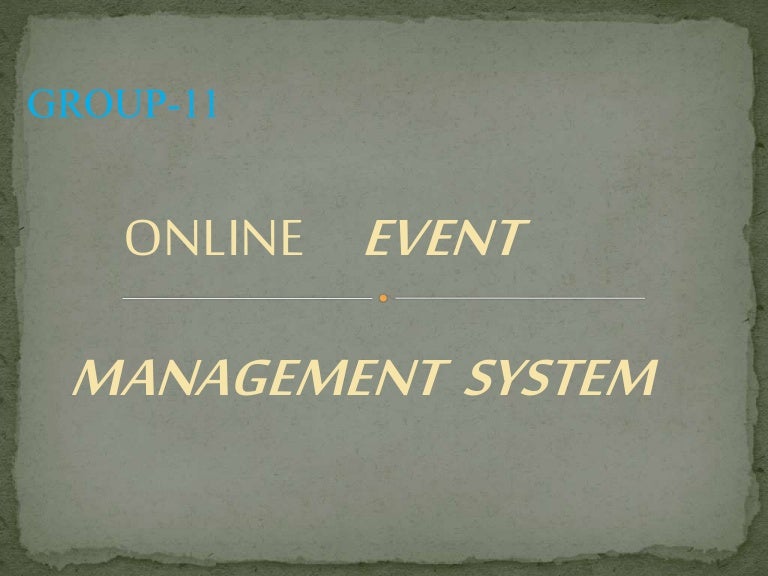 Online event management system