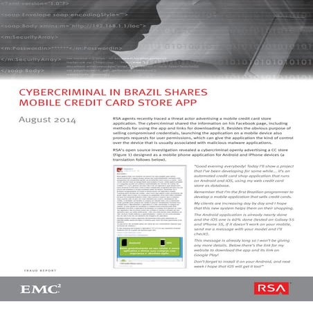 RSA Online Fraud Report - August 2014